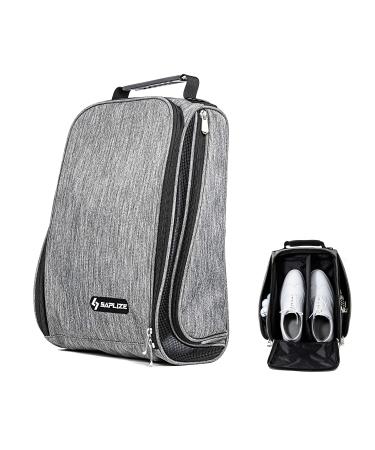 SAPLIZE Golf Shoe Bag, with Mesh Ventilation & Outside Pocket for Golf Aceesories, Breathable Shoe Carrier Tote Bags, Sports Travel Shoe Storage Organizer Bag, Grey Grey Up to US Size 14 - Buy Online on GoSupps.com