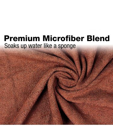 Eurow Microfiber Salon Towels - 16x29 Inches Brown - Pack of 10 - Buy Online on GoSupps.com