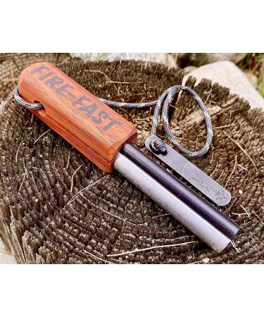 Fire-Fast Trekker: Emergency Waterproof Survival Fire Starter - Magnesium and Euro Fire Steel Ferro Rod - Compact Durable Tool for Bushcraft, Camping, Backpacking, Hiking, Hunting, or Bug Out Bag - 1 Pack - Buy Online on GoSupps.com