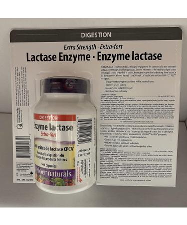 Webber Naturals Lactase Enzyme Extra Strength 120 Capsules - Digestive Support - Buy Online on GoSupps.com