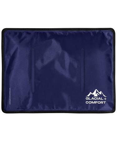 Glacial Comfort Gel Ice Pack for Back Pain - (15" x 11") Reusable Cold Pads for Hip, Knee, Shoulder Injuries, Muscle Strains, Migraine & Postpartum Recovery with Flex Technology - Compression Pad. Large (15" x 11")