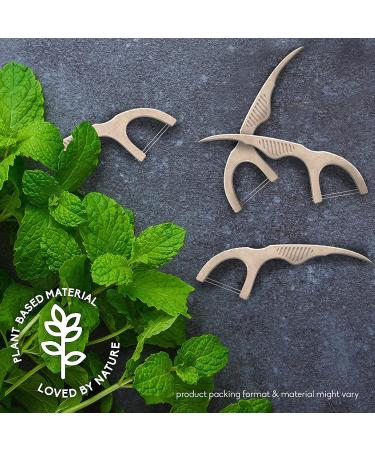 Humble Natural Dental Floss Picks - 2 x 50 pcs - Eco-Friendly Flossers - Buy Online on GoSupps.com