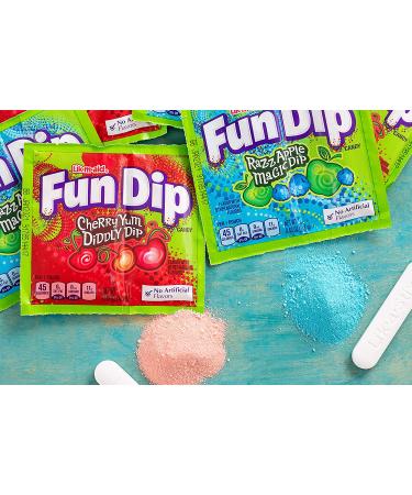 Fun Dip RazzApple Magic and Cherry Yum Diddly 0.43oz - Pack of 48 | Delicious Variety Pack - Buy Online on GoSupps.com