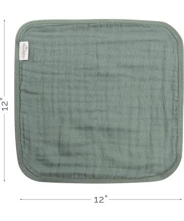 Natemia Bamboo Muslin Baby Washcloths - 5-Piece Gift Set | Large 12x12 Size, Super Absorbent & Ultra Soft Towel | 6-Layer Lily Pad Design - Buy Online on GoSupps.com