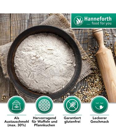 Glutenfree baking mixture buckwheat bread 3 x 400g Hanneforth - Buy Online on GoSupps.com