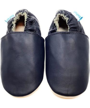 MiniFeet Premium Soft Leather Baby Shoes - Buy 4 Pairs, Get 1 Free! | Toddler Shoes - 0-6 Months to 4-5 Years | Plain Navy - Buy Online on GoSupps.com