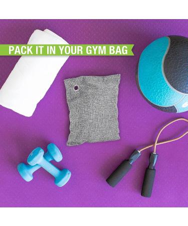 4 Pack Bamboo Activated Charcoal Bags - Air Purifying Odor Eliminator for Home | Eco-Friendly, Natural Deodorizer - Buy Online on GoSupps.com