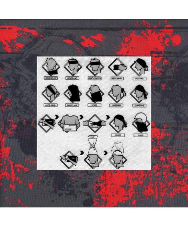 Buy mumbi 31236 Skull Cover - Red & Black Face Mask for Ultimate Mouth & Nose Protection | International Shipping Available - Buy Online on GoSupps.com