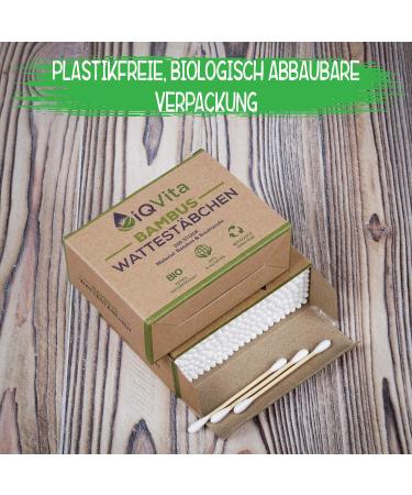 1200 Bamboo Cotton Buds - 100% Plastic-Free Biodegradable & Vegan | Eco-Friendly Natural Product for Sustainable Living - Buy Online on GoSupps.com