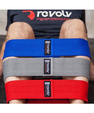 Fabric Resistance Bands Set of 3 - Durable Heavy Duty Elastic for Leg Glute & Hip Abductor Exercises - Ideal for Squats & Deadlifts - Perfect for Men & Women - Buy Online on GoSupps.com