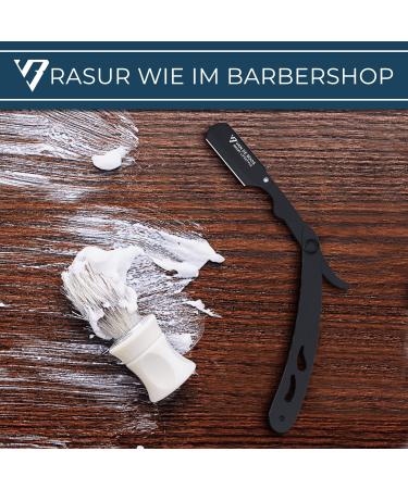 Van de Boos Razor Set - High-Quality Stainless Steel Barber Knife with 100 Derby Blades for Precise Wet Shaving - Perfect Beard Grooming for Men - Buy Online on GoSupps.com