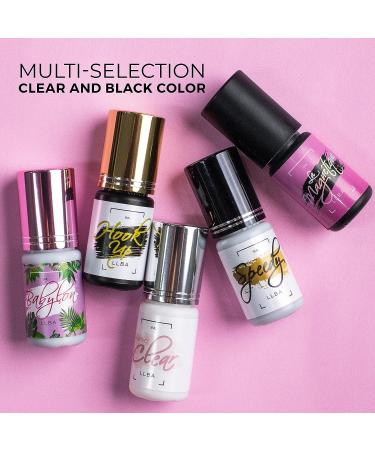 LLBA Eyelashes Glue for Professional - Clear & Black Adhesive | Fast Drying Time | Extra Strong | 0.17fl.oz - 5ml - Buy Online on GoSupps.com