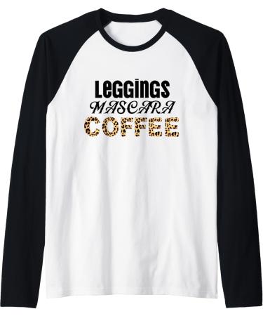 Leggings Mascara Imprim Animal Lettres Caf Cadeaux Caf Manche Raglan