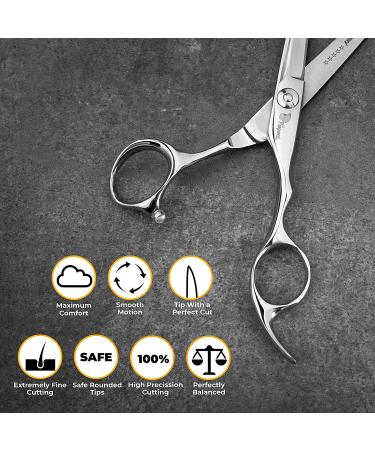 Fagaci Professional Hair Scissors Set - 6 Sharp Blades for Precision Haircuts | Barber Shears for Men and Women - Buy Online on GoSupps.com