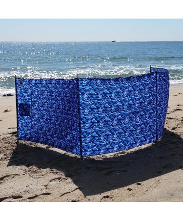 erda Ocean Camo Elite Beach Recycled Polyester Rip-Stop Extra Tall 42" Lightweight Windscreen  Privacy Screen  Wind Blocker  Free Matching Shoulder Bag (New Mahogany Wood Poles) - Buy Online on GoSupps.com