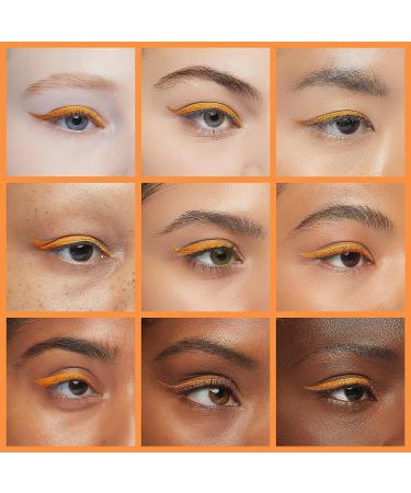 DNM Neon Cat Eye Liquid Eyeliner Pen - Waterproof Long-Lasting Black Eye Liner Pencil, Orange - Makeup Tools and Cosmetics - Buy Online on GoSupps.com