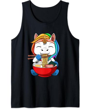 Anime Ramen Unicorn Noodle Soup Tank Top