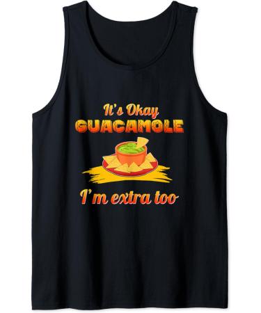 It's Okay Guacamole I'm Extra Too Avocado Vegetables Vegan Tank Top - Buy Online on GoSupps.com