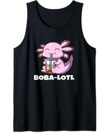 Axolotl Bubble Tea Boba-Lotl Funny Boba Tea Lover Tank Top - Buy Online on GoSupps.com