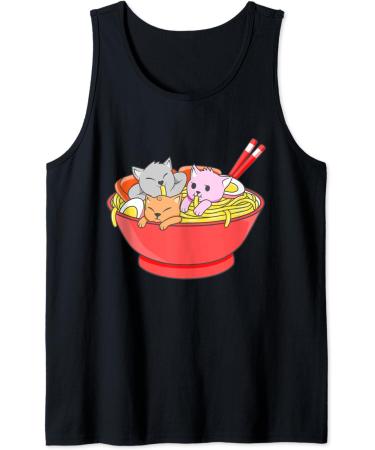 Anime Japanese Cat Ramen Kawaii Ramen Noodle Life Tank Top - Buy Online on GoSupps.com