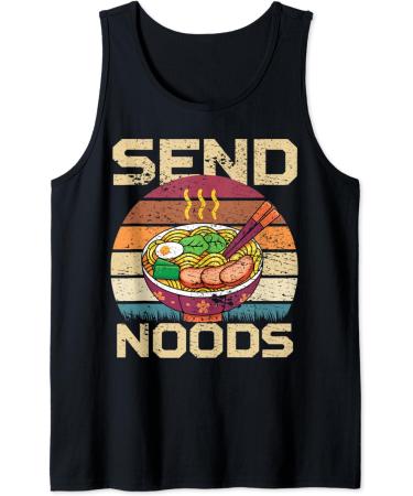Send Noods Vintage Ramen Japanese Noodles Pho Bowl Anime Tank Top