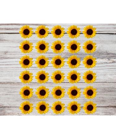 30 Sunflower Pre-Cut Edible Wafer Paper Cupcake Topper Cake Decoration Birthday Cakes - Buy Online on GoSupps.com