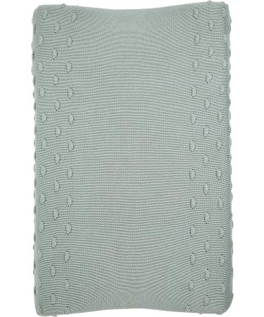 Meyco 2-Wedge Changing Mat Cover 100% Cotton 45 x 70 cm Stone Green Knitted Design - Buy Online on GoSupps.com