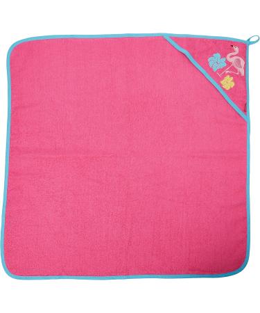 Playshoes Baby Terry Cloth Hooded Towel - Pink Flamingo Bath Towel 100x100cm | International Shipping - Buy Online on GoSupps.com