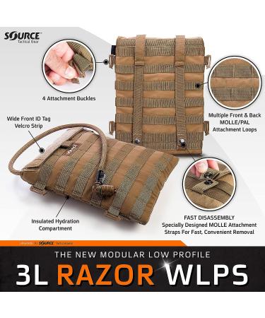Source Razor 3L Low Profile Hydration Pack Coyote - Lightweight and Durable - Buy Online on GoSupps.com