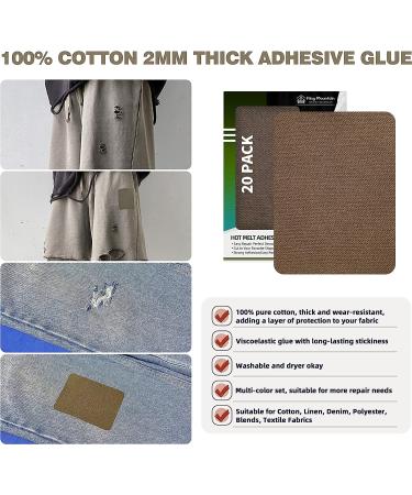King Mountain 20 PCS Cotton Fabric Iron-on Patches 3 x 4-1/4 DIY Clothes Repair Kit - Five Color Options - Buy Online on GoSupps.com