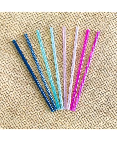 Ello Impact BPA-Free Plastic Reusable Straws 8 Piece Multi-Pack with Cleaning Brush - Rosewater - Buy Online on GoSupps.com