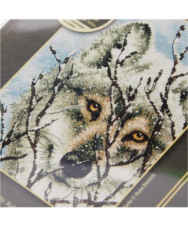 Dimensions Gold Collection Wolf Cross Stitch Kit - 18 Count White Aida - 5 x 7 - Buy Online on GoSupps.com