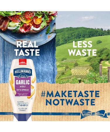 Buy Hellmann's Garlic Dip & Spread - Vegan Garlic Aioli for Fries Sandwiches & Burgers - 11.5 oz International Shipping - Buy Online on GoSupps.com