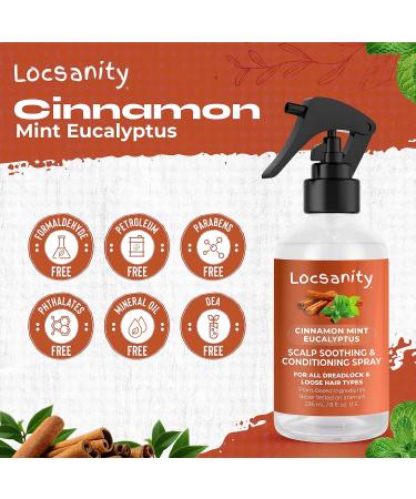 Locsanity Cinnamon Mint Eucalyptus Scalp Soothing Spray - Nourish & Refresh Your Hair | International Shipping Available - Buy Online on GoSupps.com
