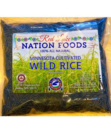 (GLUTEN FREE) Red Lake Nation 100% All Natural Minnesota Cultivated Wild Rice, ONE POUND