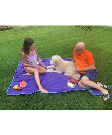 Waterproof Jumbo Blanket 80x60 - Purple/Blue, UltraSoft, Leakproof Bed & Furniture Protector for Adults and Pets - EZ Wash/Dry Reversible Design - Buy Online on GoSupps.com
