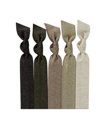 Emi-Jay Hair Tie Collection Brown Ombre 5 pack