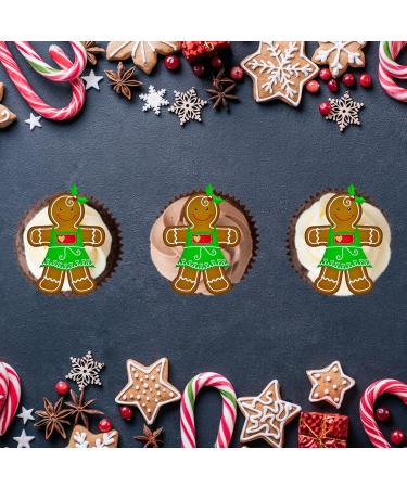 PRECUT Gingerbread Woman Cupcake Toppers Edible Christmas Cake Decorations Christmas Decorations Christmas Gingerbread Man Cake Topper (24) - Buy Online on GoSupps.com