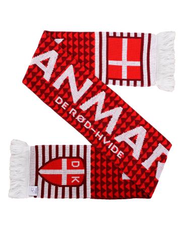 Denmark Danmark Soccer Knit Scarf