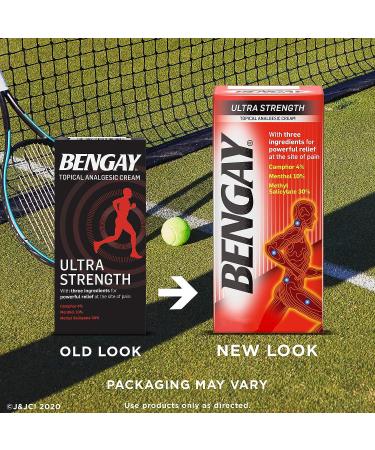 Bengay Ultra Strength Pain Relief Cream - 2 oz | Non-Greasy Topical Analgesic for Arthritis, Muscle, Joint, Back Pain - Camphor, Menthol & Methyl Salicylate - Buy Online on GoSupps.com
