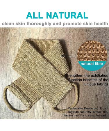 Large Natural Exfoliating Hemp Back Scrubber for Men and Women - Deep Clean & Invigorate Skin - Machine Washable - Double Sided - Buy Online on GoSupps.com