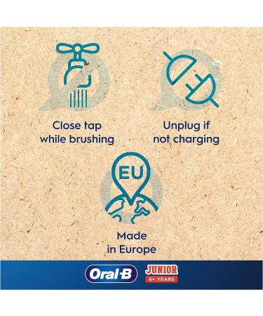 Oral-B Kids Electric Toothbrush | Kid-Friendly Sensitive Mode | Christmas Gift for Junior Kids Ages 6+ | Purple | 1 Toothbrush Head | 2 Pin UK Plug | 1 Count - Buy Online on GoSupps.com