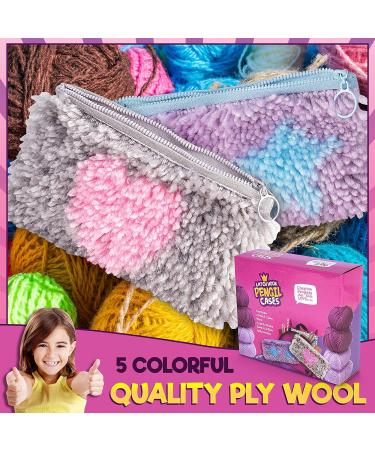 DIY Rug Pencil Case Kit for Kids | Craftiloo Latch Hook Set for Girls Ages 8-12 - Buy Online on GoSupps.com