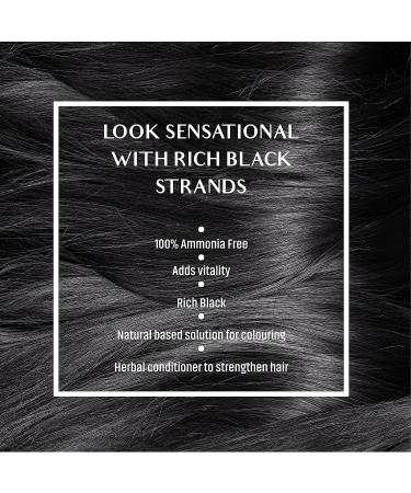 Dabur Vatika Henna Hair Color 6 Sachets X 10g - Rich Black | Zero Ammonia Henna Hair Dye for Strong, Shiny Hair & 100% Grey Coverage - Buy Online on GoSupps.com