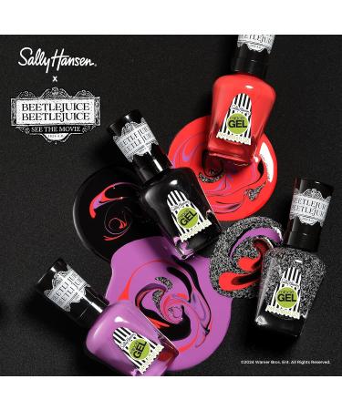 Sally Hansen Miracle Gel Beetlejuice Ghost with the Most - Long Lasting Black Glitter Nail Polish No UV Lamp Needed 0.5 Fl Oz - Buy Online on GoSupps.com