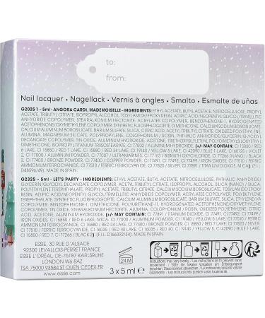 essie Christmas Nail Polish Set - Christmas Trio Kit No. 42 angora cardi Dark Red No. 13 mademoiselle Nude No. 635 lets party Red 5 ml - Buy Online on GoSupps.com