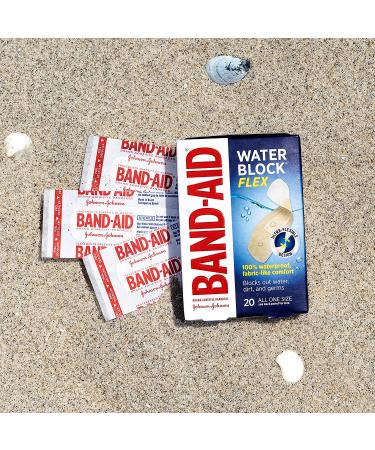 Band-Aid Water Block Flex Adhesive Bandages, One Size - 20 Count (Pack of 1) - Buy Online on GoSupps.com