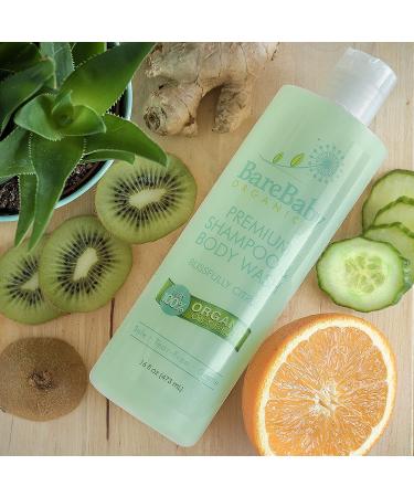 Organic Baby Shampoo & Body Wash with Aloe, Cucumber, Citrus Essential Oils - Gentle, Tear-Free, Eczema Friendly - 17.9 oz - Buy Online on GoSupps.com