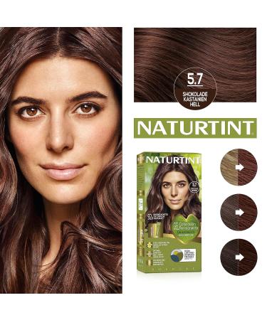 Natureint Biobased Hair Color 5.7 Chocolate Chestnuts Light - Ammonia-Free & Natural Ingredients | 170ml (3 Pack) - Buy Online on GoSupps.com