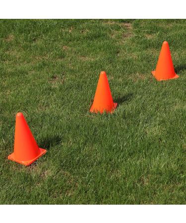 CARTMAN 9 Inch 12 Pack Plastic Training Cones - Indoor Outdoor Traffic Cones for Soccer, Skating, Football, Basketball - Field Marker Agility Cones for Festive Events - Buy Online on GoSupps.com